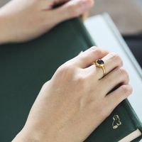 PLAFU/minamo ring with gem　ロンドンブルートパーズ